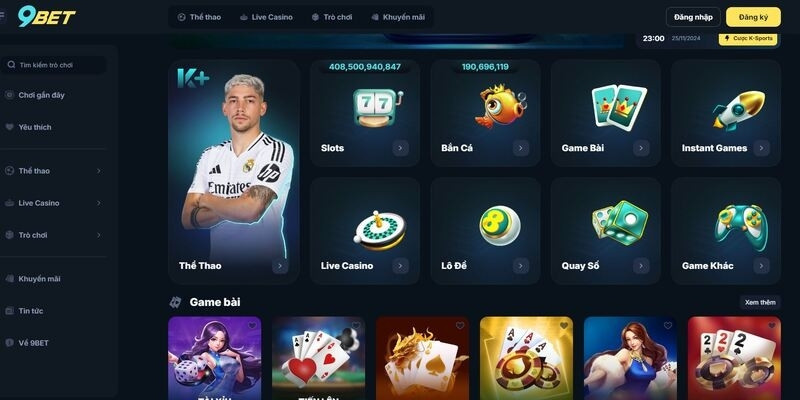 Đăng ký 9bet để tận hưởng trải nghiệm đỉnh cao
